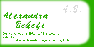 alexandra bekefi business card